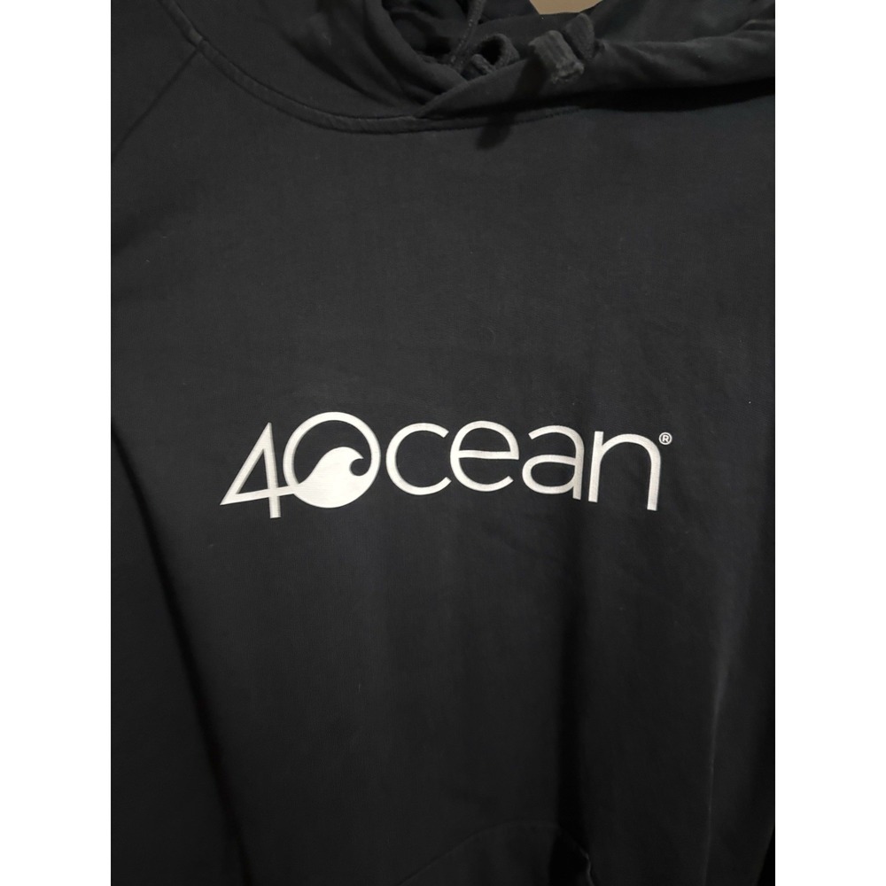 4 Ocean Black Hoodie Size L Organic‎ Cotton